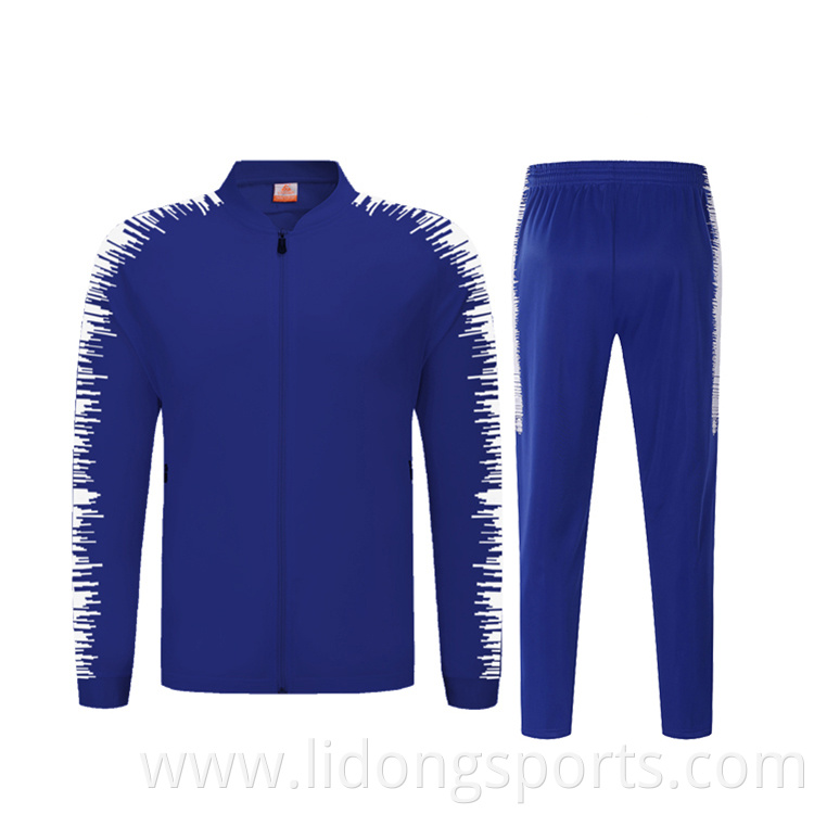 LiDong latest new design sublimated bright blue tracksuit custom